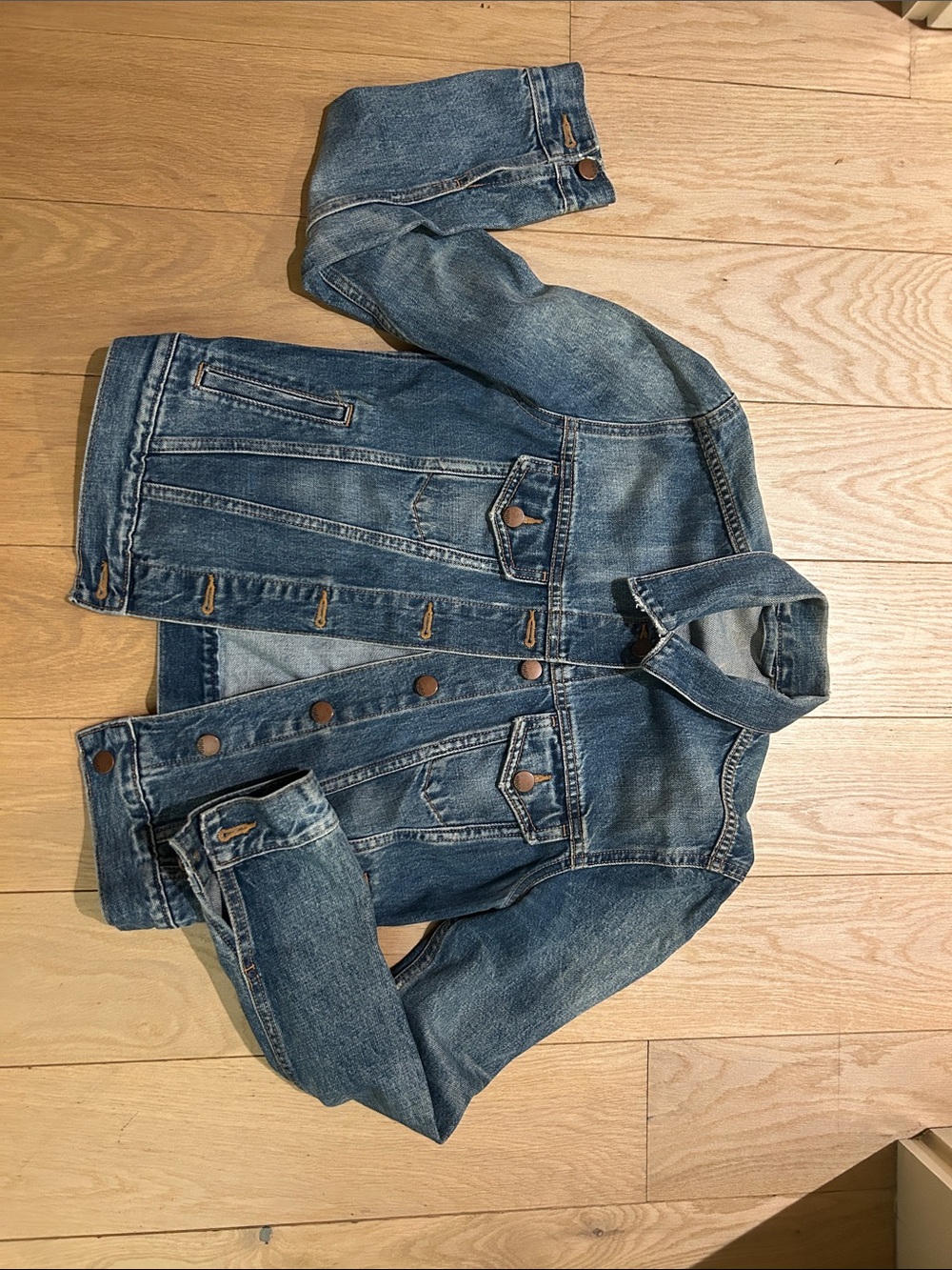 GAP 1969 Women's Blue Denim Jean Jacket - Classic Button-Front
